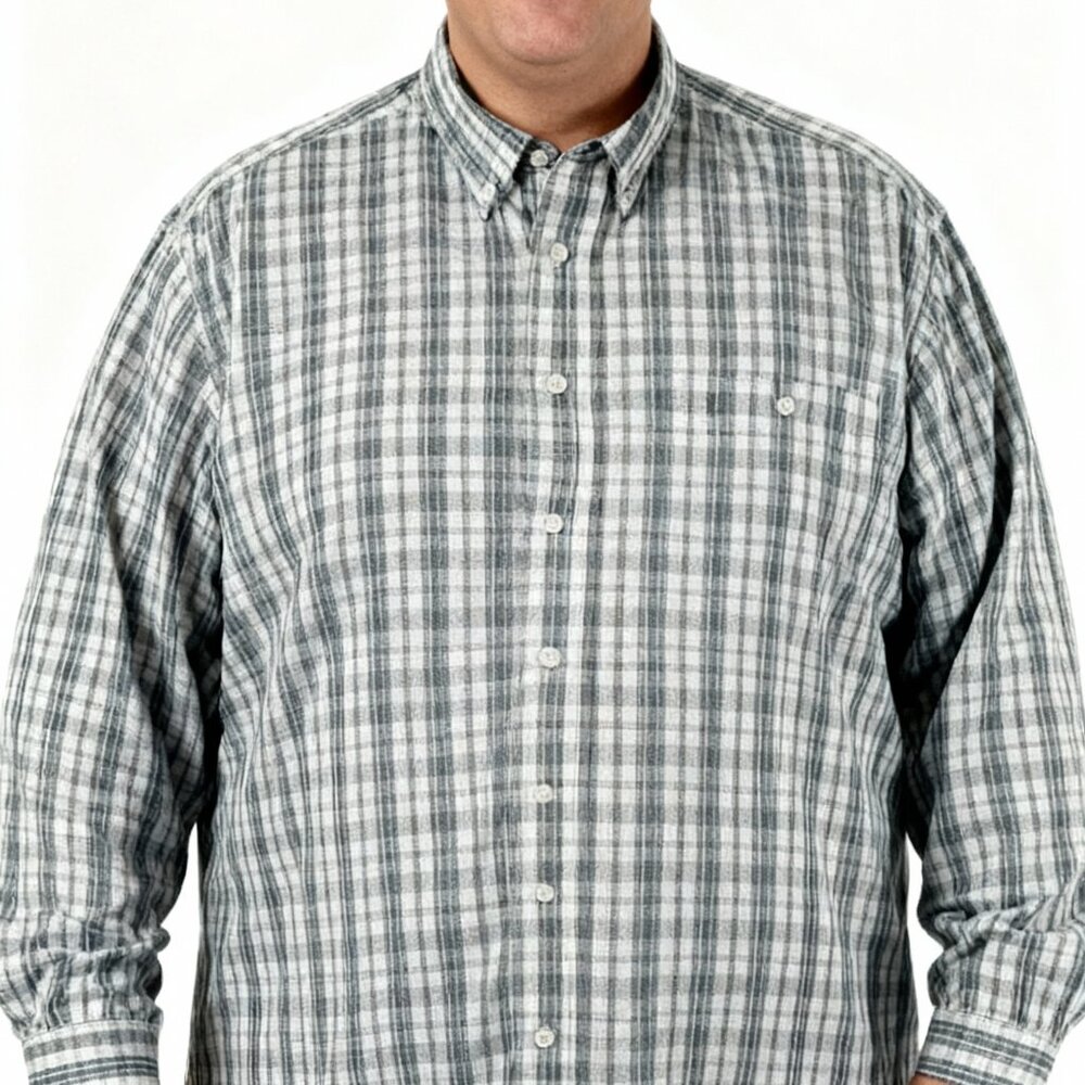 Gunnison Creek Outfitters Men's Blue Tartan Plaid Button Down Shirt Size XLT